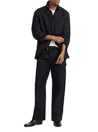 Caiden Cotton Poplin Button-Front Shirt