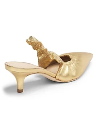 Metallic Leather 52MM Slingback Heels