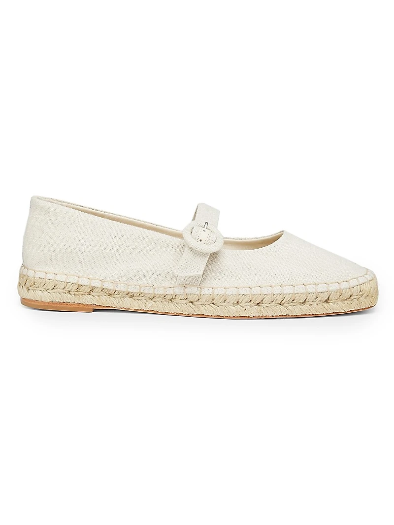 Espadrille Mary Jane Denim Ballet Flats