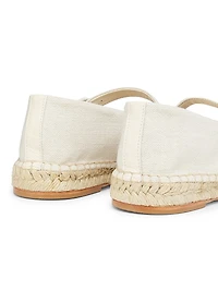 Espadrille Mary Jane Denim Ballet Flats