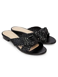 Braided Knot Leather Sandals