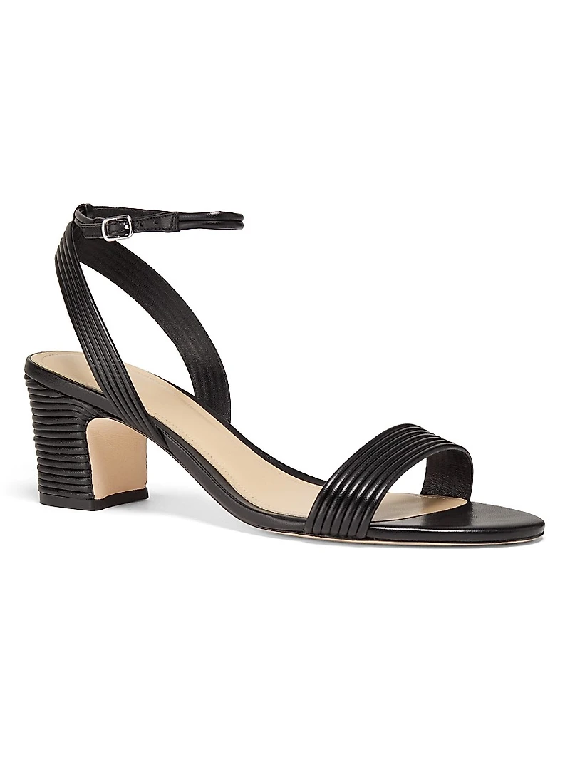 Ankle Strap 60MM Corded Leather Sandals