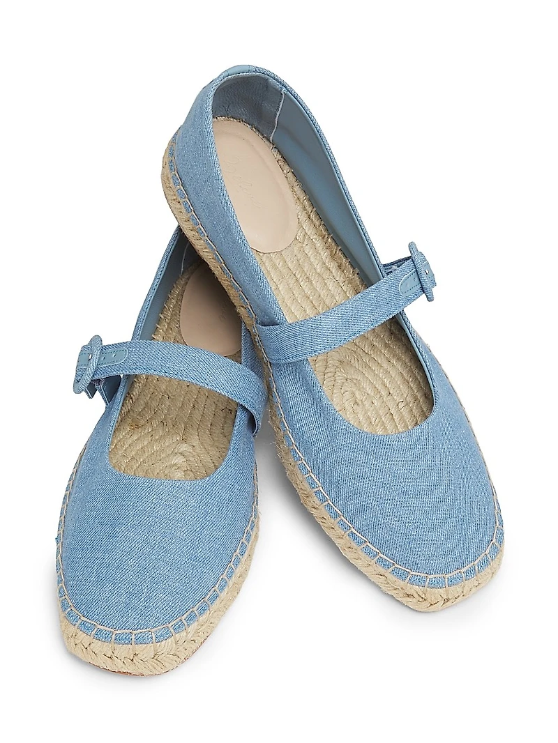 Mary Jane Denim Espadrilles