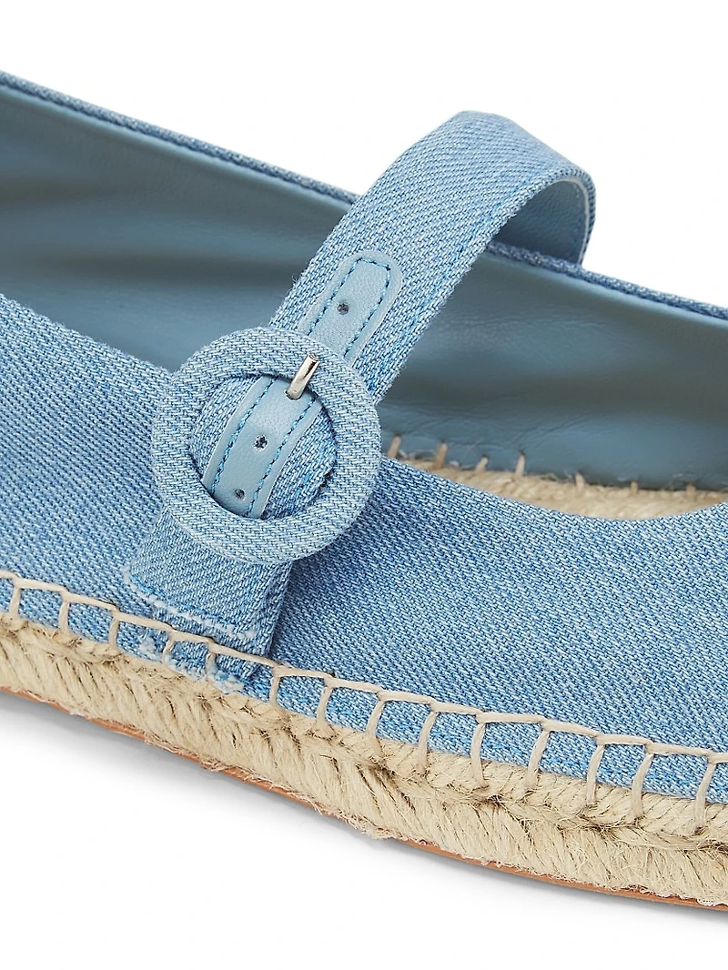 Mary Jane Denim Espadrilles
