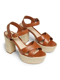 Leather Platform Sandals