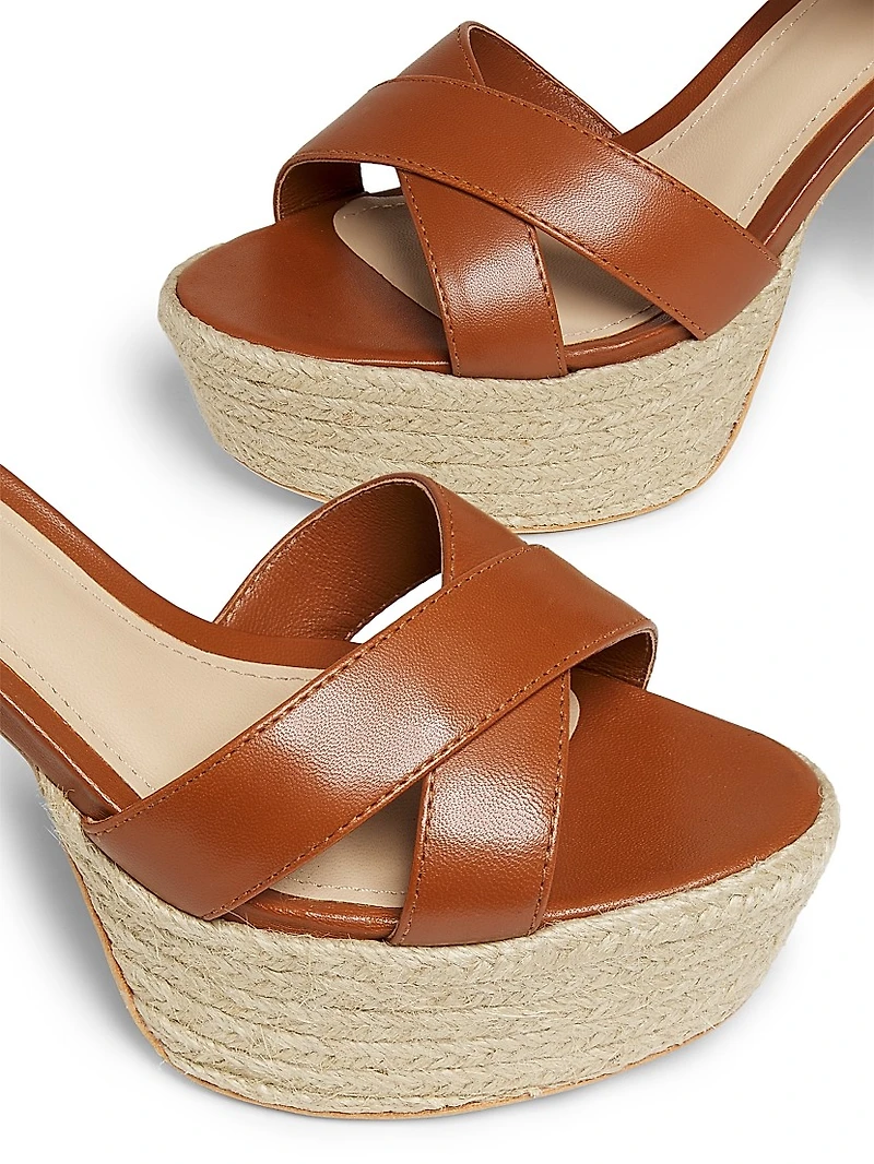 Leather Platform Sandals