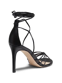 Ankle Wrap 90MM Leather High Heel Sandals