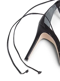Ankle Wrap 90MM Leather High Heel Sandals
