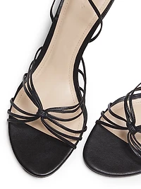 Ankle Wrap 90MM Leather High Heel Sandals