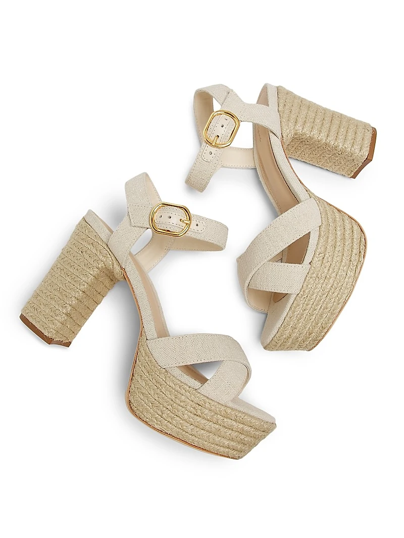 Platform Espadrille High-Heel Sandals