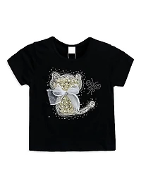Baby Girl's, Little Girl's & Cat T-Shirt
