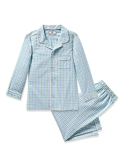 Baby's, Little Kid's & Kid's Gingham Twill Pajama Set
