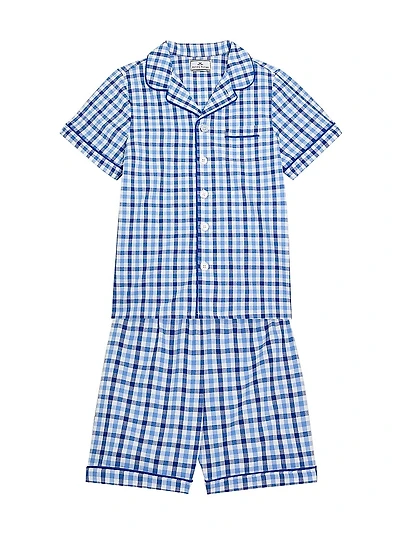 Baby Boy's, Little Boy's & Gingham Shorts Pajama Set