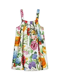 Little Girl's & Floral Pleated Dress