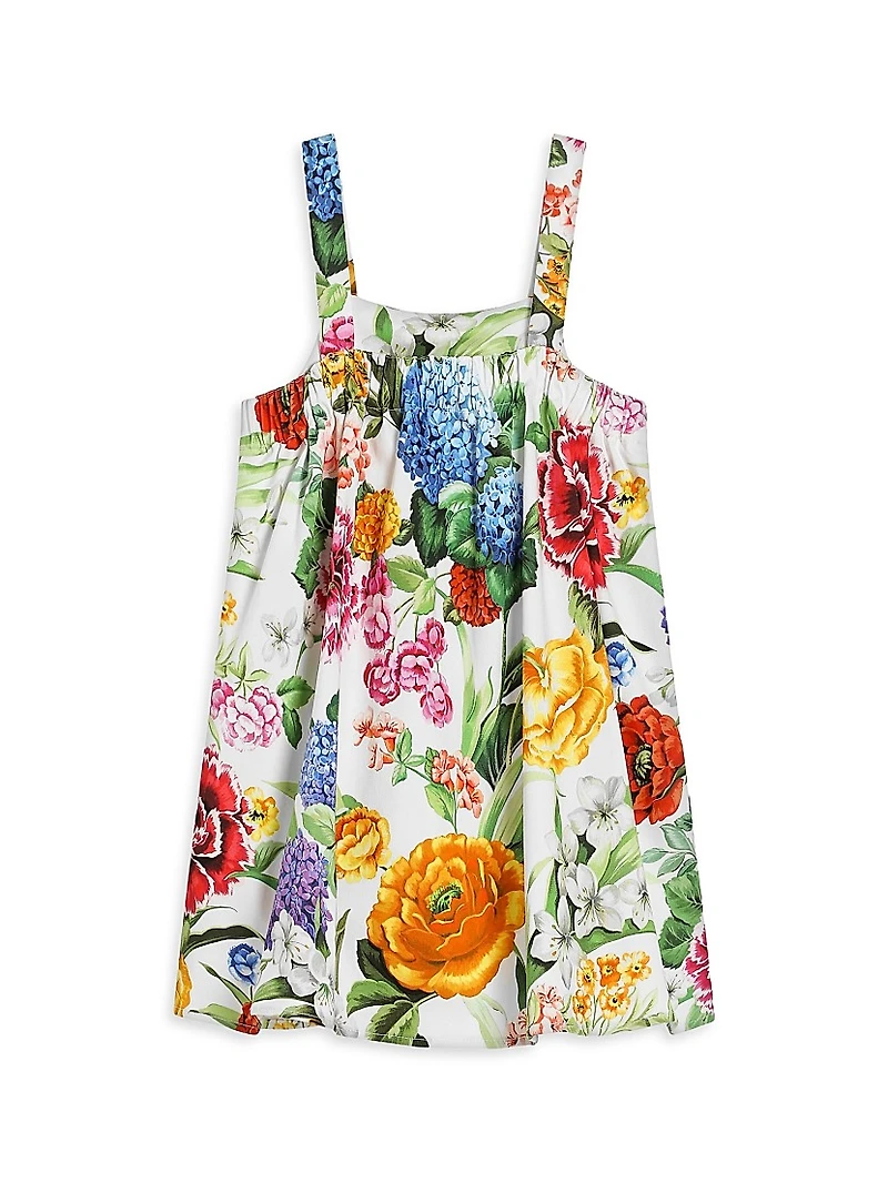 Little Girl's & Floral Pleated Dress