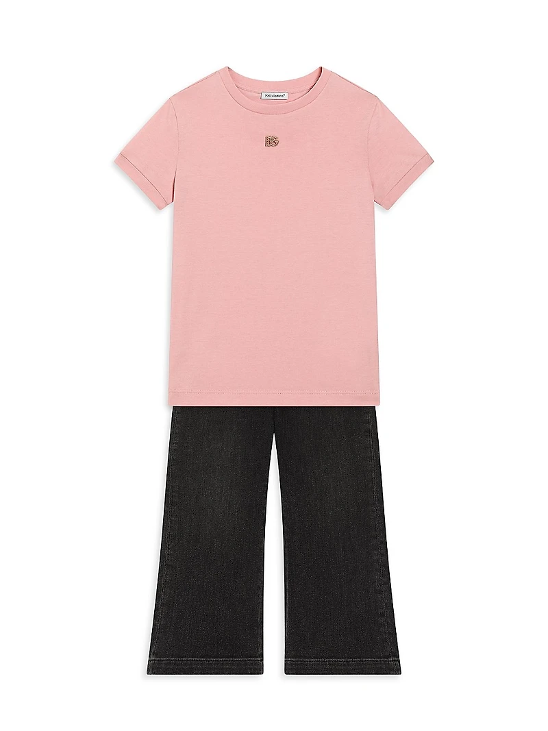 Little Girl's & Embellished Logo T-Shirt