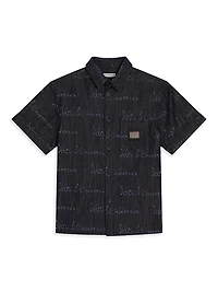 Little Boy's & Logo Script Print Shirt