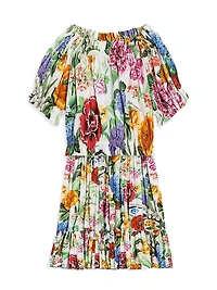 Little Girl's & Floral Off-The-Shoulder Top