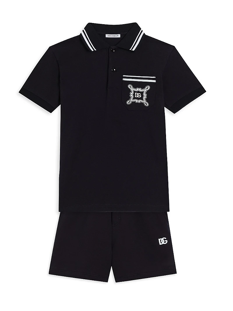 Little Boy's & Boys's Logo Sweat Shorts