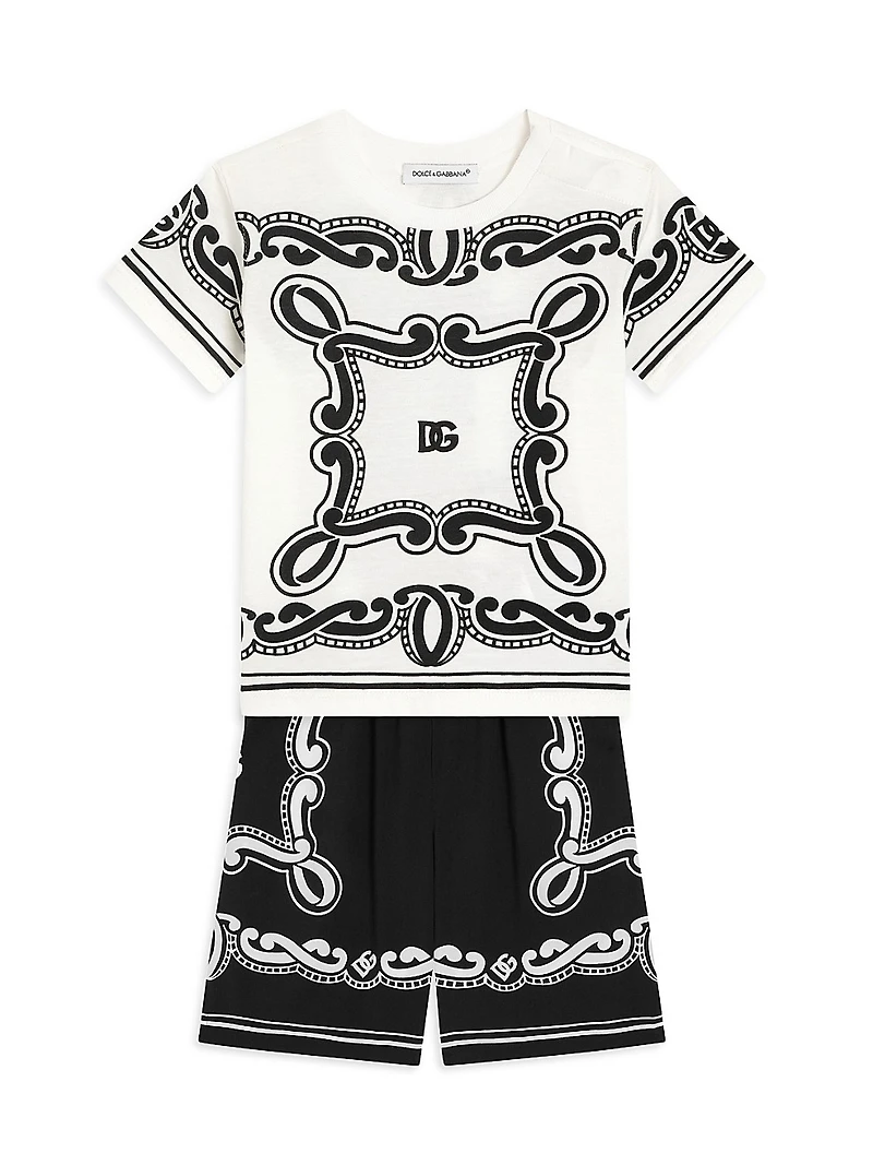 Little Boy's & Logo Bandana Shorts