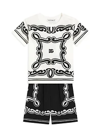 Little Boy's & Logo Bandana Shorts