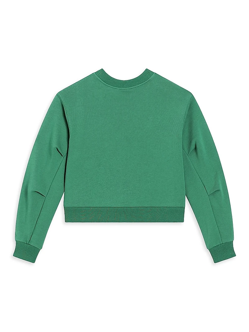 Little Girl's& Girl'sFlower Graphic Crewneck Sweatshirt