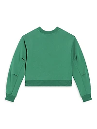 Little Girl's& Girl'sFlower Graphic Crewneck Sweatshirt