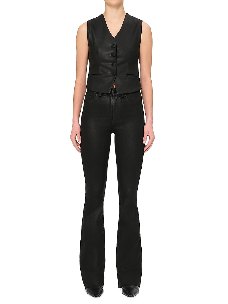 Bridget Bootcut High Rise Instasculpt Coated Jeans