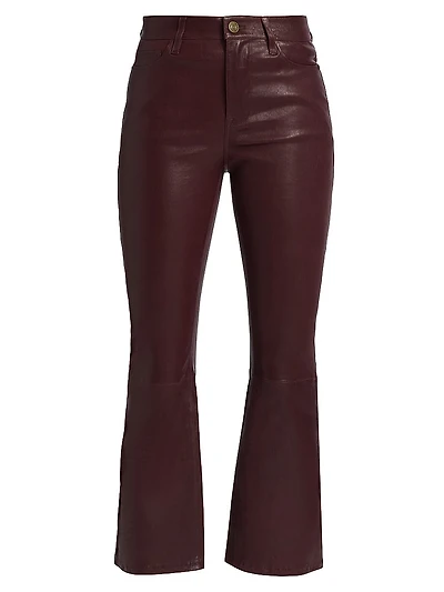 Le Crop Leather Mini Boot Pants
