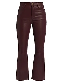 Le Crop Leather Mini Boot Pants
