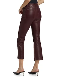 Le Crop Leather Mini Boot Pants