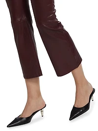 Le Crop Leather Mini Boot Pants