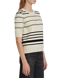 Striped Wool-Cashmere Sweater