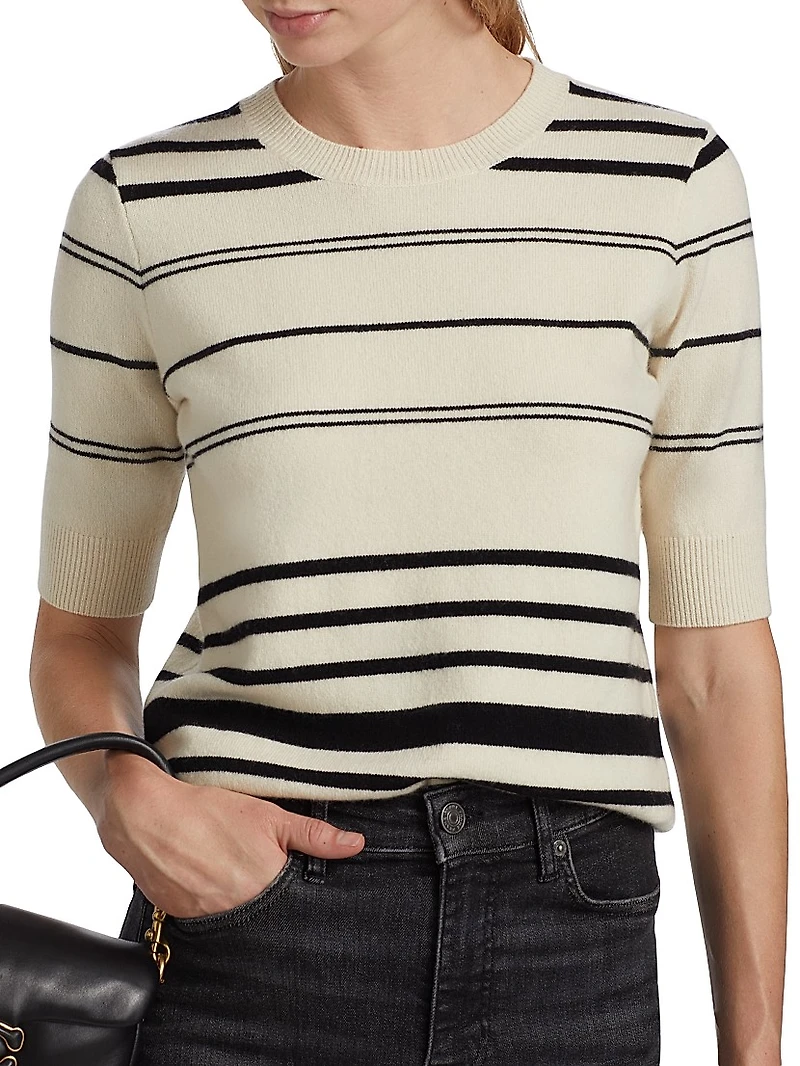 Striped Wool-Cashmere Sweater