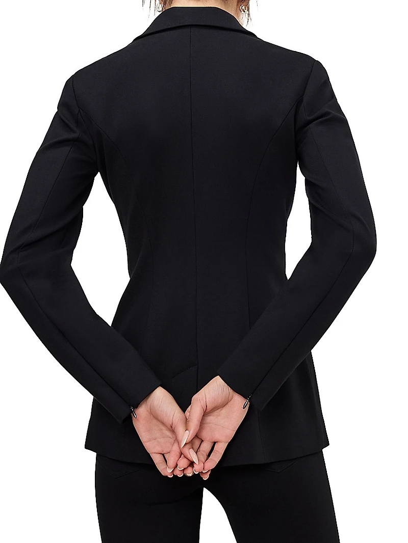 Ponte Embellished Double-Breasted Blazer