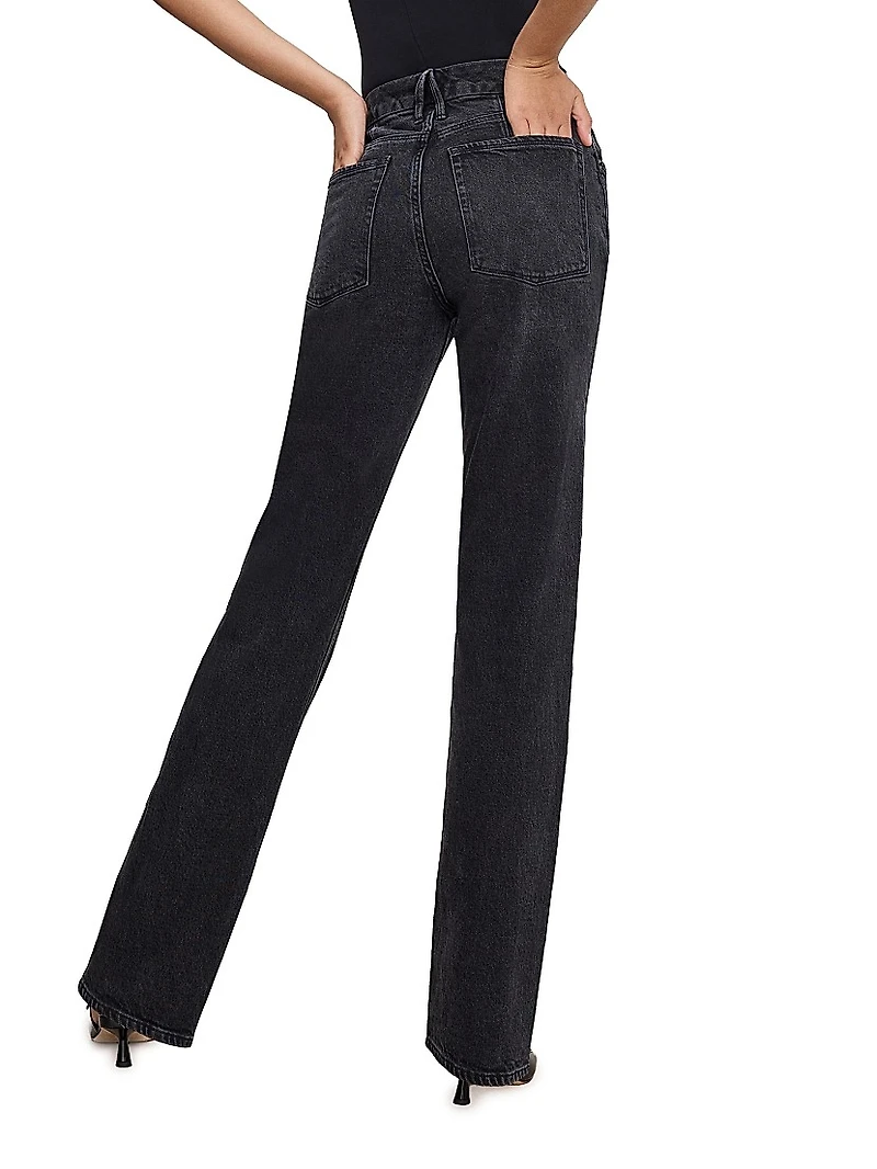Good Icon Embellished Straight-Leg Jeans