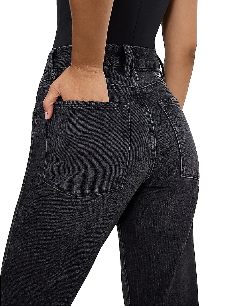 Good Icon Embellished Straight-Leg Jeans