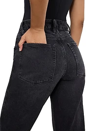 Good Icon Embellished Straight-Leg Jeans