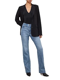 Good Icon Rhinestone Pinstriped Jeans