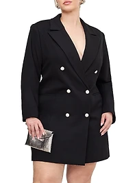 Ponte Embellished Executive Blazer Minidress