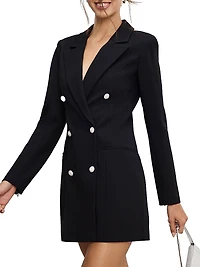 Ponte Embellished Executive Blazer Minidress