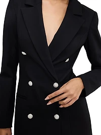 Ponte Embellished Executive Blazer Minidress