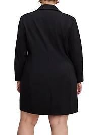 Ponte Embellished Executive Blazer Minidress