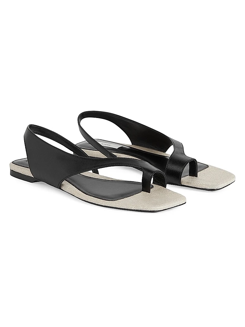 Leather Slingback Sandals