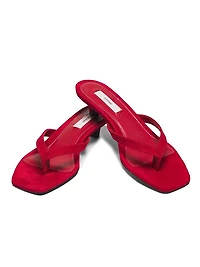 Leather Heeled Flip Flops