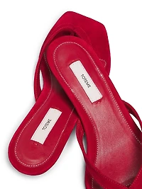 Leather Heeled Flip Flops