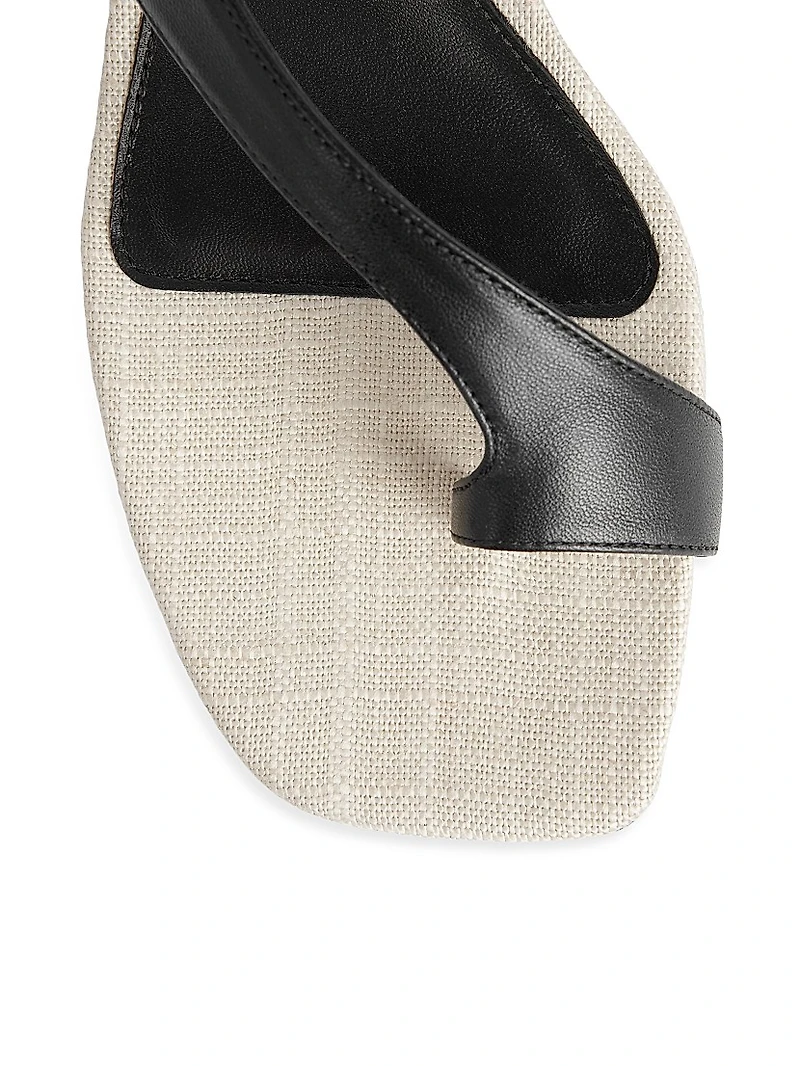 40MM Sculptural Leather Slingback Sandals