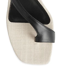 40MM Sculptural Leather Slingback Sandals
