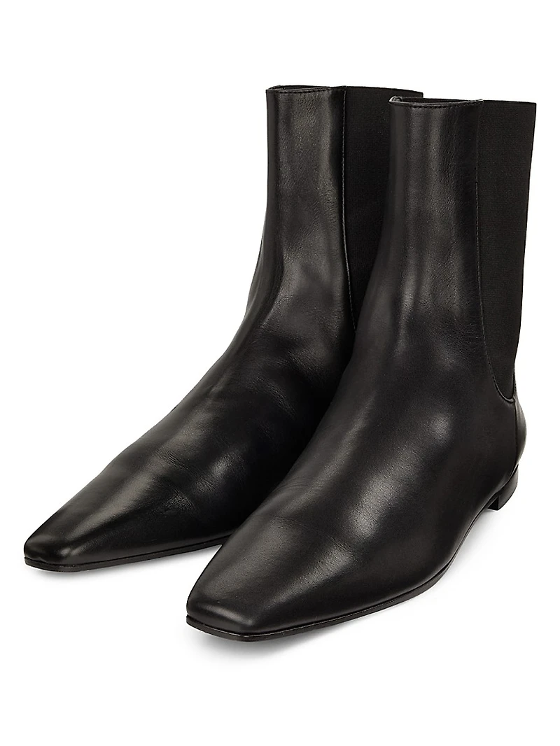 High-Top Leather Chelsea Boots