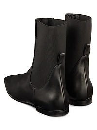 High-Top Leather Chelsea Boots
